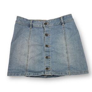 Vans Button Front Jean Mini Skirt Size Small
